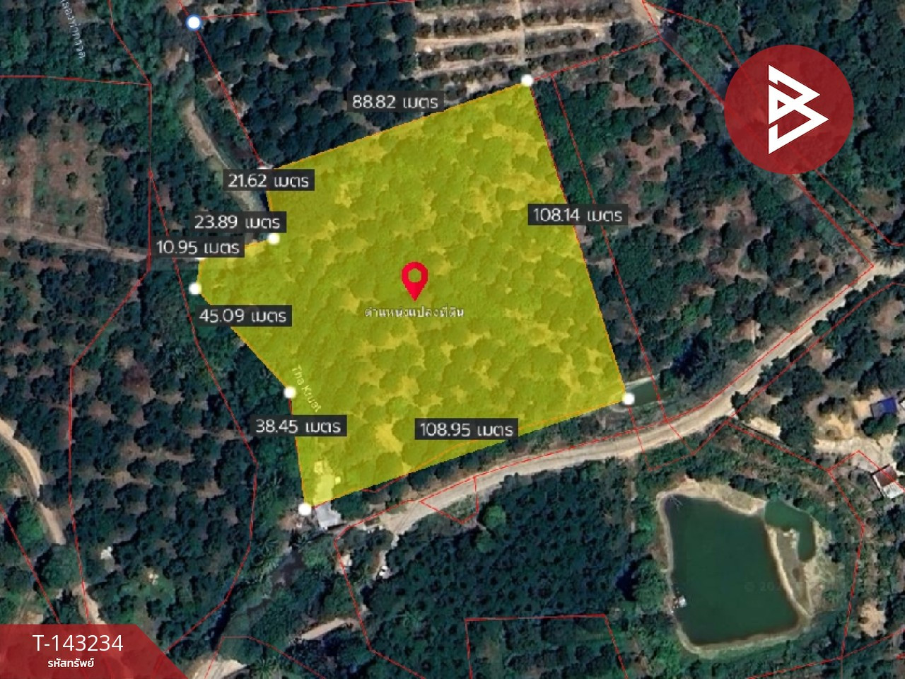 Land for sale, area 7 rai 2 ngan 9 sq m, Tha Mai, Chanthaburi. – รูปที่ 3