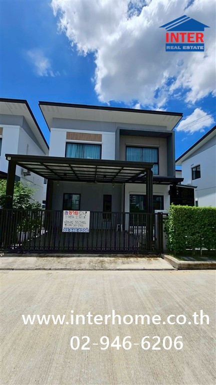 บ้านเเฝด 2 ชั้น 35.3 ตร.ว. หมู่บ้านอีโคเฮ้าส์ วงแหวน-ลำลูกกา ใกล้มหาวิทยาลัยเทคโนโลยีราชมงคลธัญบุรี ถนนเลียบมอเตอร์เวย์ ลำลูกกา ปทุมธานี – รูปที่ 2