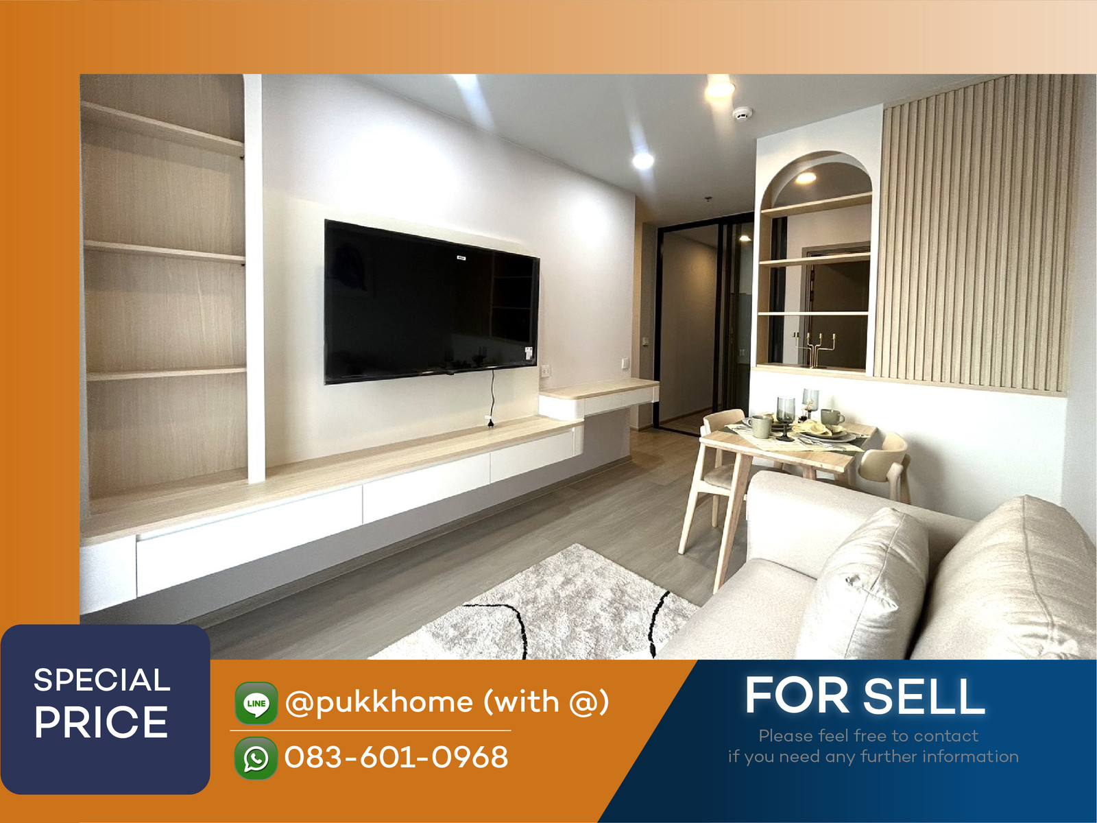Aspire Onnut Station | 2 Bedroom, beautifully decorated, corner room 📞 Line : @pukkhome (with @) Aspire Onnut Station | 2 Bedroom, beautifully decorated, corner room 📞 Line : @pukkhome (with @)