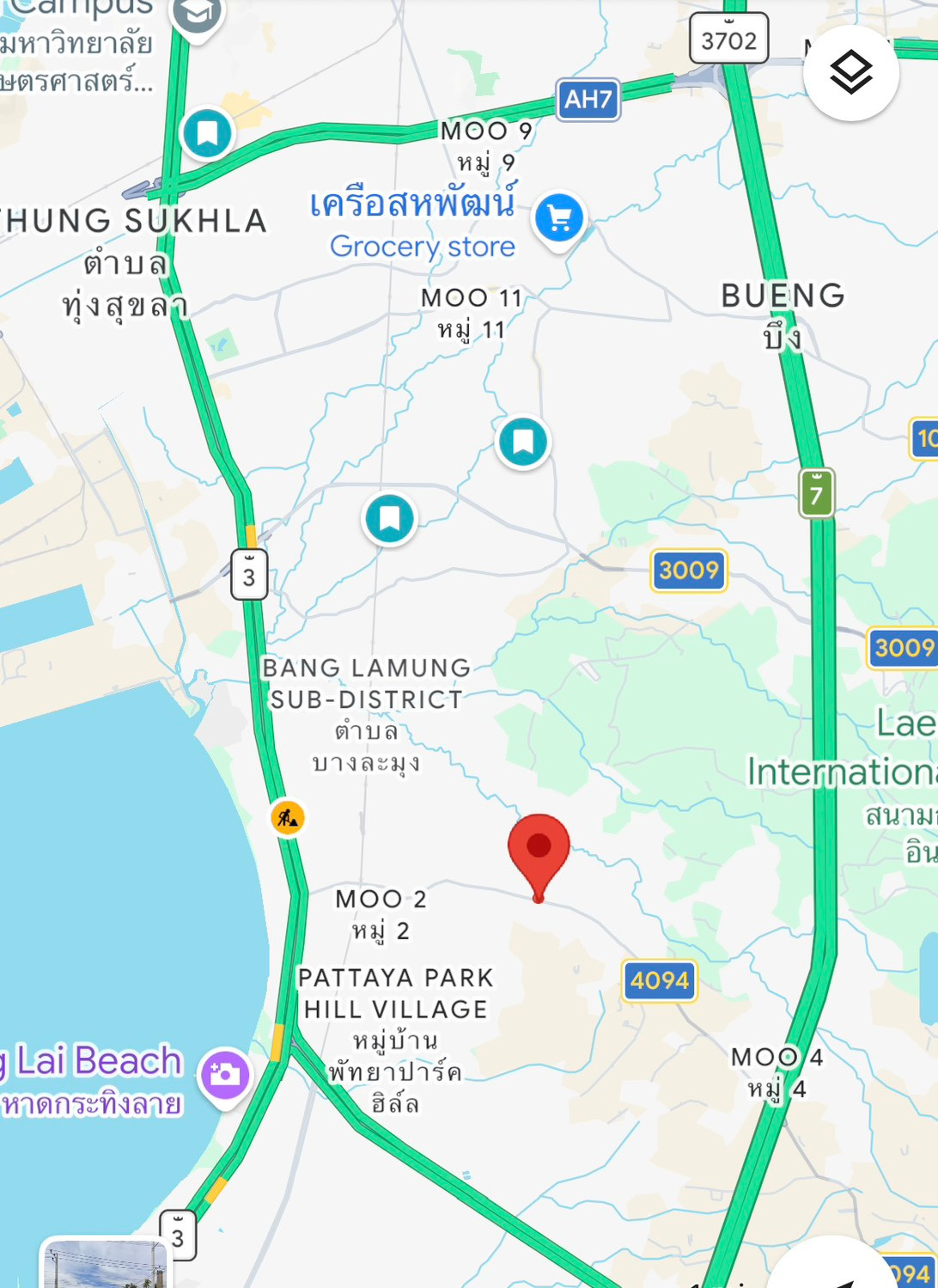 ที่ดินให้เช่า ย่านตะเคียนเตี้ย ใกล้ตลาดโรงโป๊ะ ใกล้แหลมฉบัง ใกล้พัทยา  – รูปที่ 2
