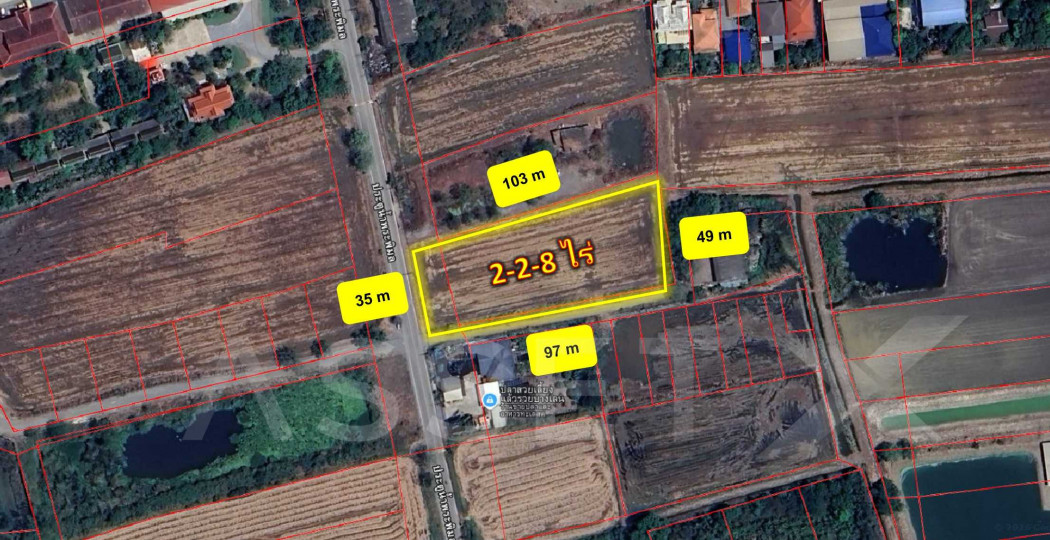 Beautiful land plot for sale, 2-2-8 rai (2 rai 2 ngan 8 sq.wa), Bang Len, Nakhon Pathom. Beautiful land plot for sale, 2-2-8 rai (2 rai 2 ngan 8 sq.wa), Bang Len, Nakhon Pathom.