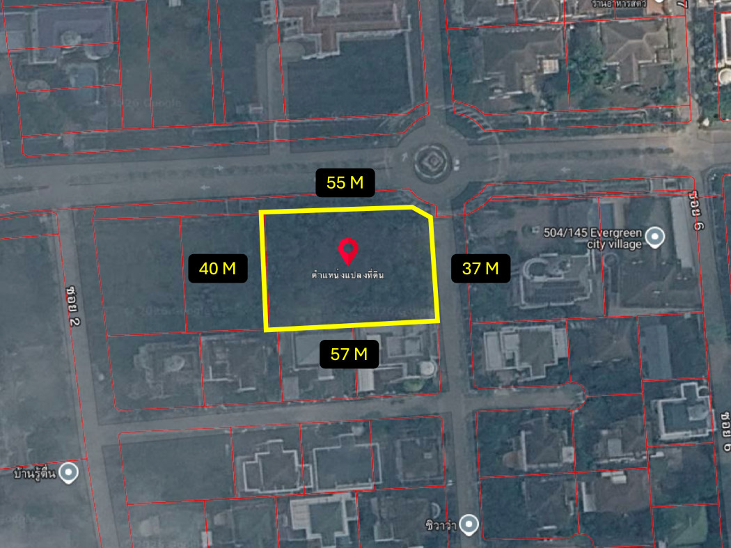 ขาย ที่ดิน หมู่บ้าน Evergreen city บางแค 580 ตรว อยู่ริมถนนเมนของโครงการ – รูปที่ 3