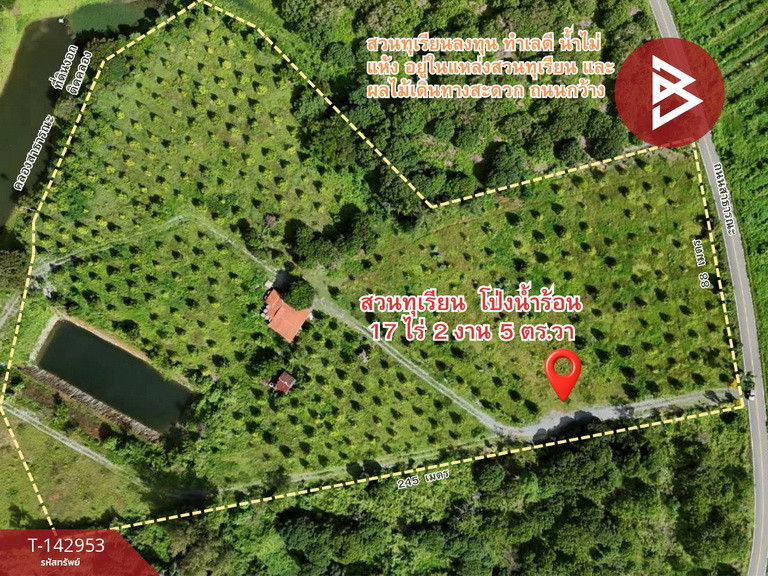 Land for sale, area 17 rai 2 ngan 5.5 sq m, Pong Nam Ron, Chanthaburi. – รูปที่ 3