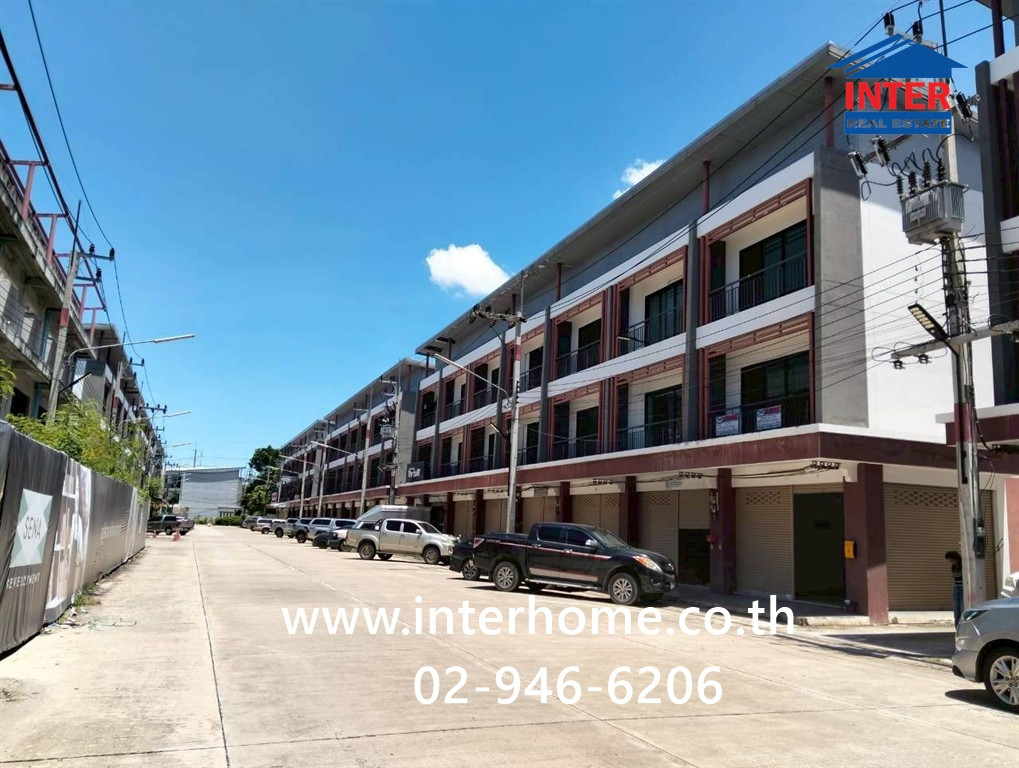 อาคารพาณิชย์ 3 ชั้น 21 ตร.ว. หมู่บ้านพฤกษา บ้านโพธิ์-มอเตอร์เวย์ ติดถนนทางคู่ขนานมอเตอร์เวย์ (กรุงเทพ-ชลบุรี สายใหม่) บ้านโพธิ์ ฉะเชิงเทรา