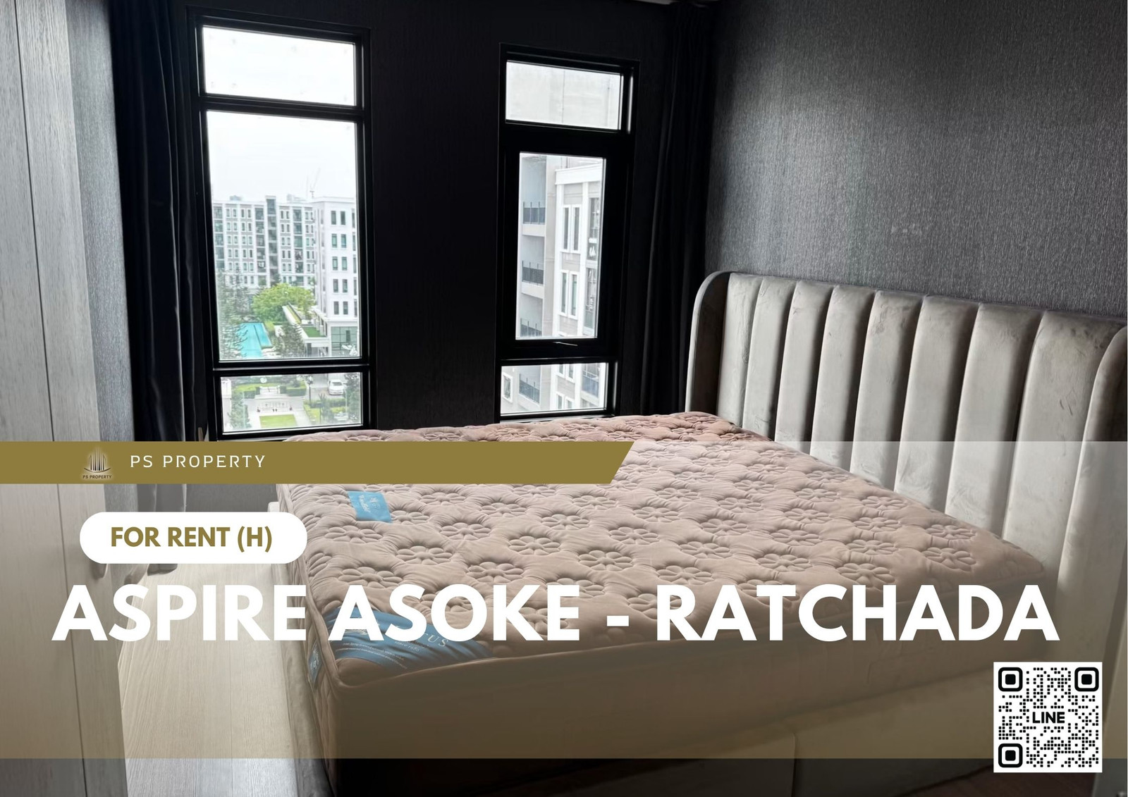 ให้เช่า 🔥 Aspire Asoke - Ratchada 🔥 เฟอร์นิเจอร์ และ เครื่องใช้ไฟฟ้าครบ ใกล้ MRT พระราม 9