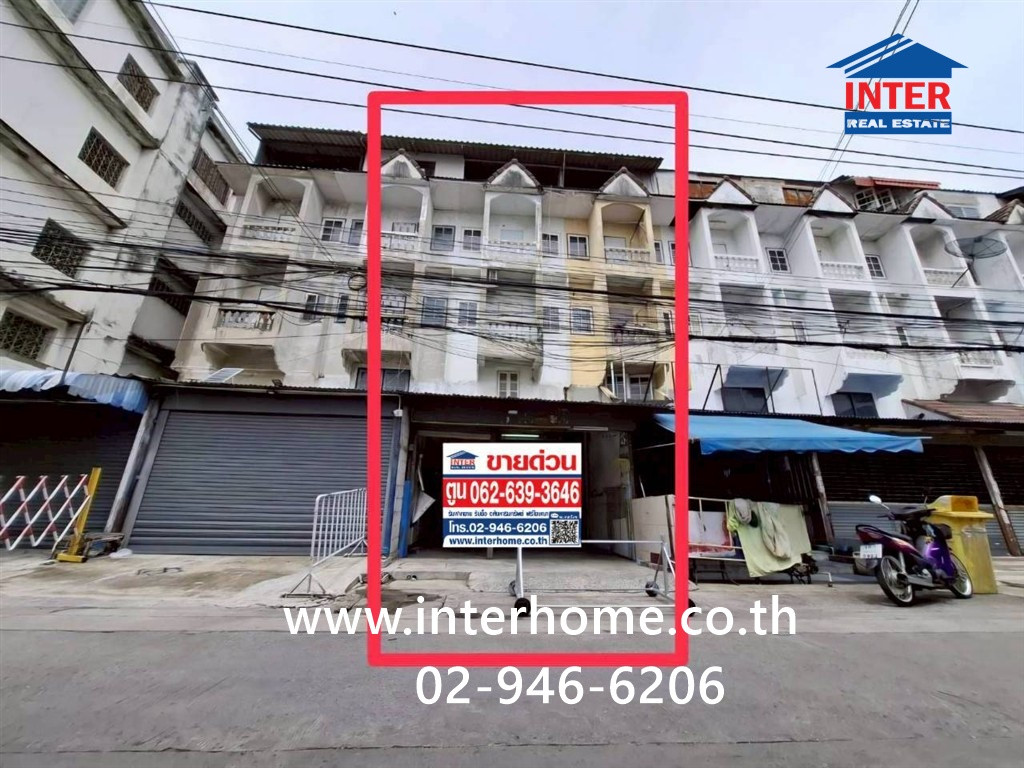 Commercial building 3.5 floors, 37 sq m. Commercial building, Soi Theparak 86, Theparak Road, Srinakarin Road. Mueang Samut Prakan, Samut Prakan