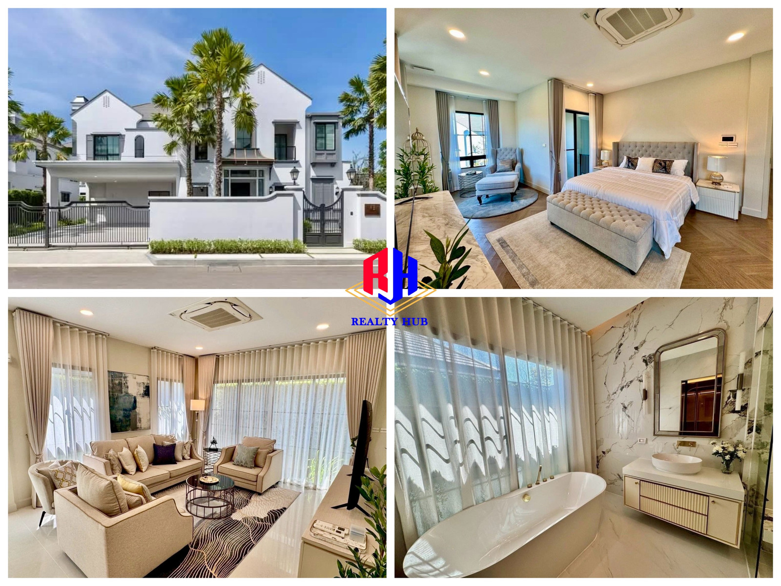 Luxury detached house for rent, Nantawan Rama 9-Krungthep Kreetha, convenient travel, near the airport. Luxury detached house for rent, Nantawan Rama 9-Krungthep Kreetha, convenient travel, near the airport.