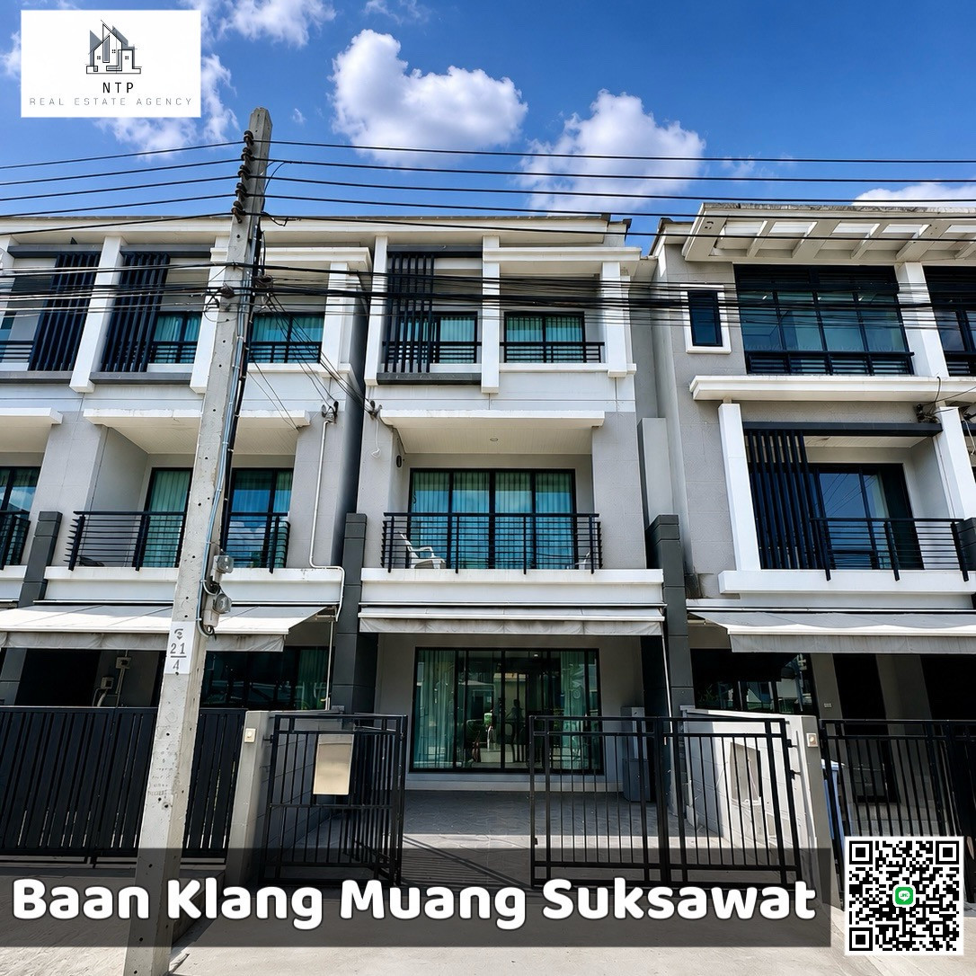 For sale|rent 3-story townhome, garden view, village next to Suksawat main road. Next to BTS station🚝 – รูปที่ 2