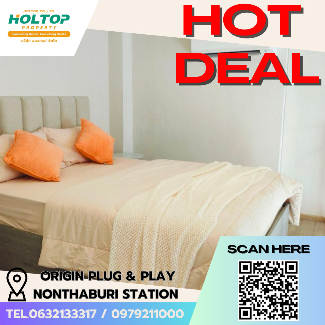 #E968💕(Original Code S1537) 140669 Condo for Rent: Origin Plug & Play Nonthaburi Station #E968💕(Original Code S1537) 140669 Condo for Rent: Origin Plug & Play Nonthaburi Station