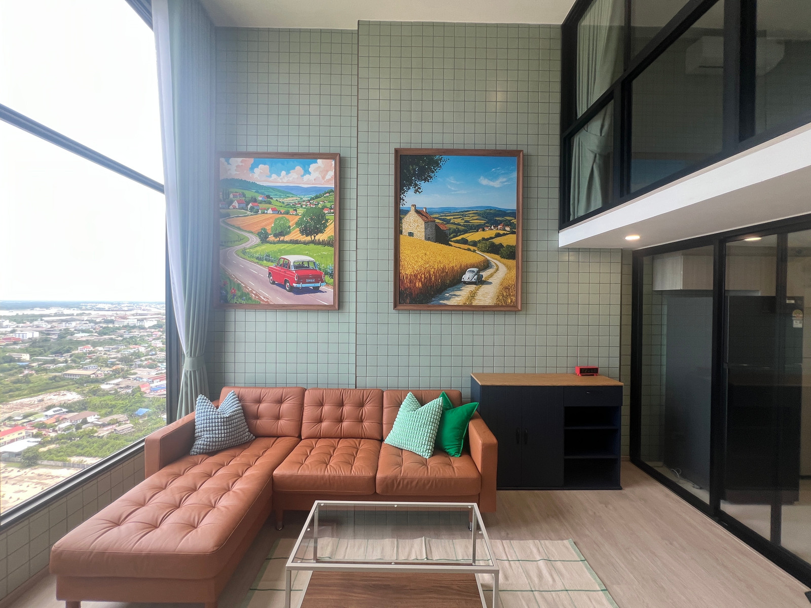 Duplex, high ceiling room, Paknam view, 25th floor 🚆 next to BTS wire line, only 0 meters. Duplex, high ceiling room, Paknam view, 25th floor 🚆 next to BTS wire line, only 0 meters.