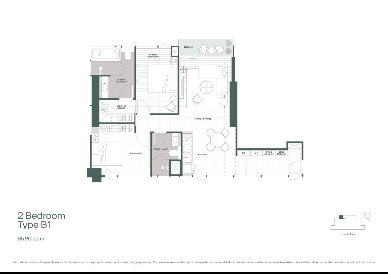 For Sale Dusit Parkside 2 Bedrooms 85 SQ.M. City View For Sale Dusit Parkside 2 Bedrooms 85 SQ.M. City View