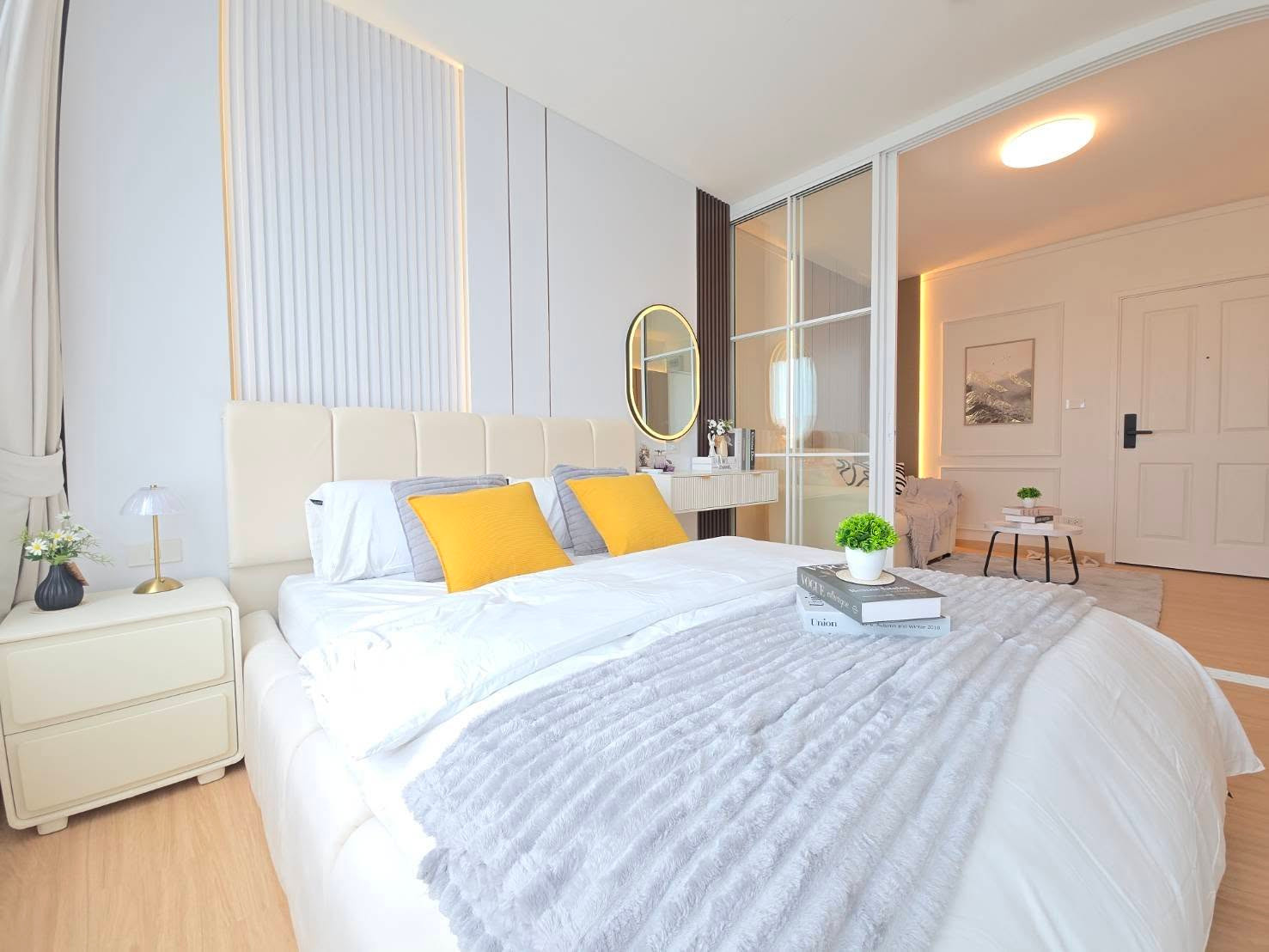 K-6957 🔥 Newly decorated room, ready to move in, for sale!!  Plum Condo Nawamin, convenient travel, next to the main road.