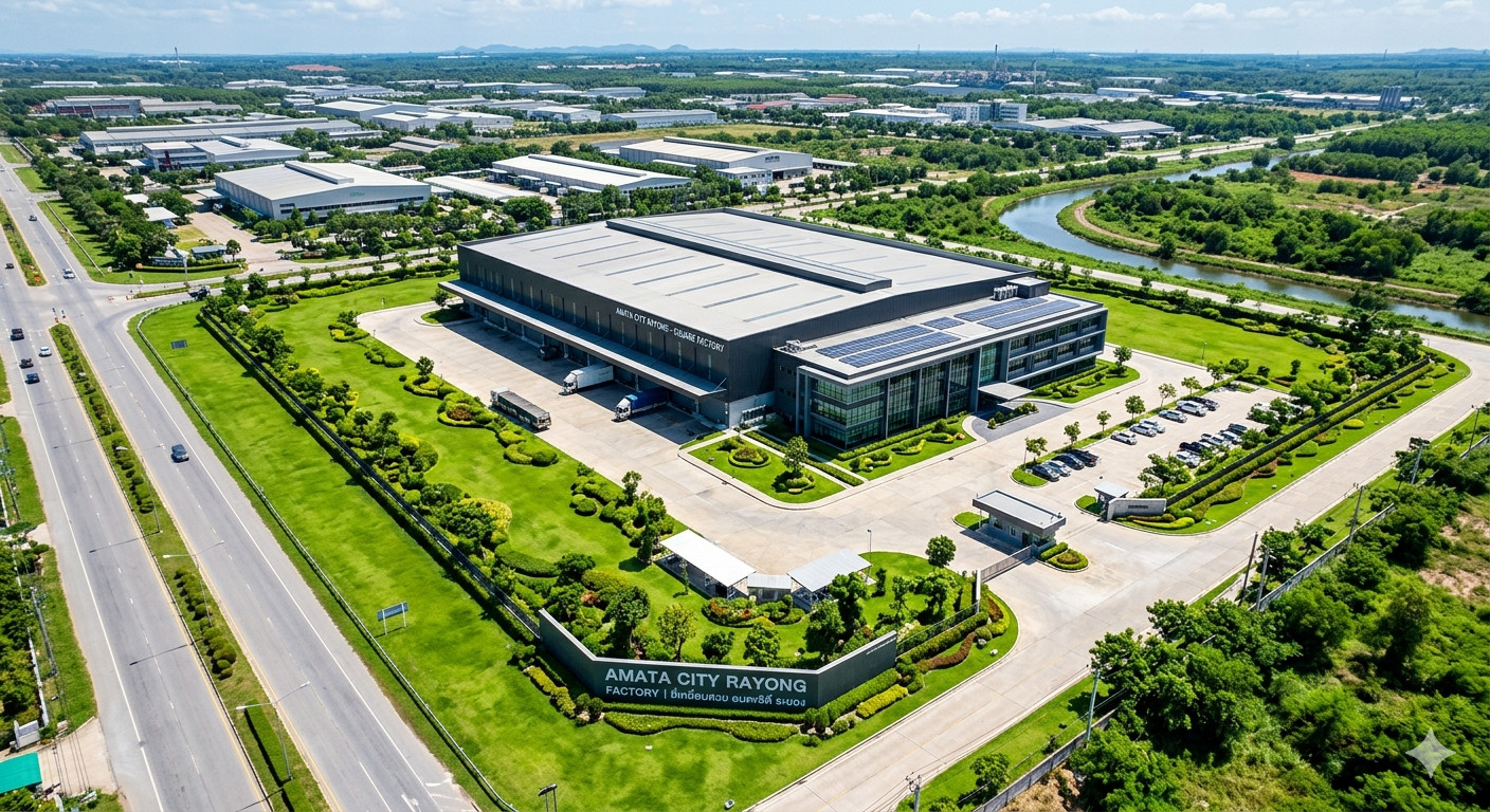 Air Handling Unit (AHU) manufacturing plant for sale in Amata City Industrial Estate, Rayong, Thailand.