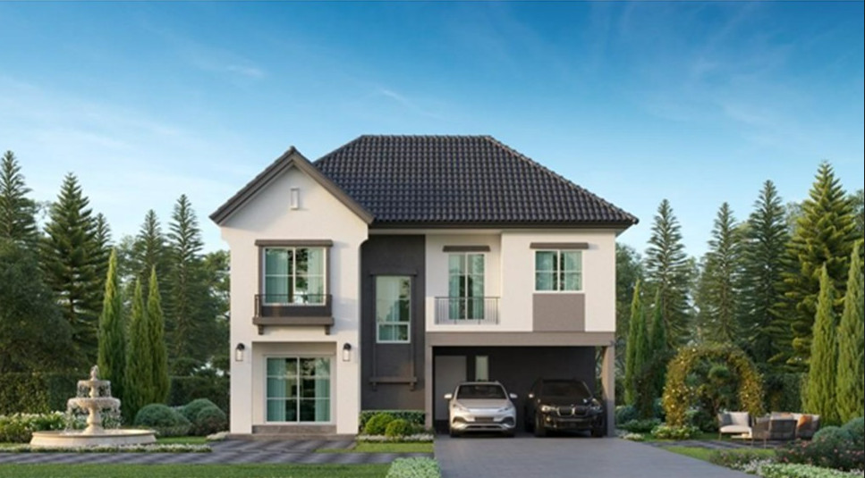 บ้านเดี่ยวติดถนนฉลองกรุง 100 ตร.ว.  4 นอน 3 น้ำ 2 จอดรถ 158 ตร.ม. ราคาพิเศษ  ติดต่อ คุณเปิ้ล 084-5556786