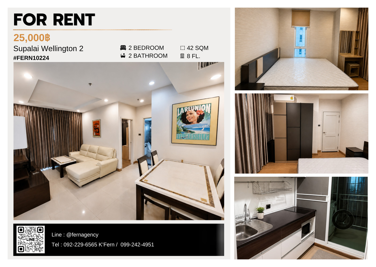 🏡 Supalai Wellington 2 large rooms, fully furnished, ready to move in immediately!!!! 🏡 Supalai Wellington 2 large rooms, fully furnished, ready to move in immediately!!!!