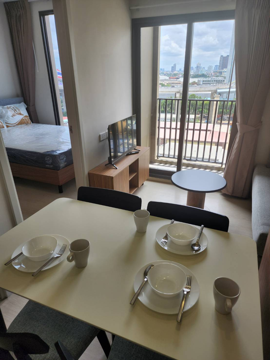 Condo for RENT : โครงการ : นิว ริเวอร์เรสต์ ราษฎร์บูรณะ 𝐒𝐢𝐳𝐞 : 34 sqm. 𝐓𝐲𝐩𝐞 : 2 Bed /1 Bath 𝐅𝐥𝐨𝐨𝐫 : 16th ✅เฟอร์นิเจอร์ เครื่องใช้ไฟฟ้าครบ พร้อมเข้าอยู่ได้เลย! / Fully furnished – รูปที่ 2