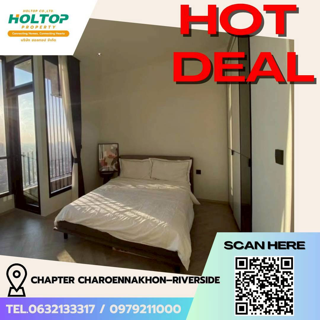 #L786🎉 220669 For Rent: Chapter Charoennakhon–Riverside Condo #L786🎉 220669 For Rent: Chapter Charoennakhon–Riverside Condo
