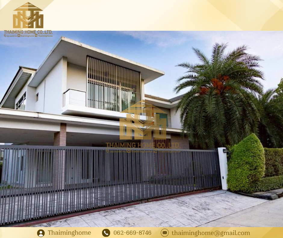 บ้านเดี่ยวหรู บนที่ดินขนาดใหญ่ 214.4 ตร.ว. ทำเลศักยภาพ ใกล้สนามบินสุวรรณภูมิ สมุทรปราการ (TH07-2626)