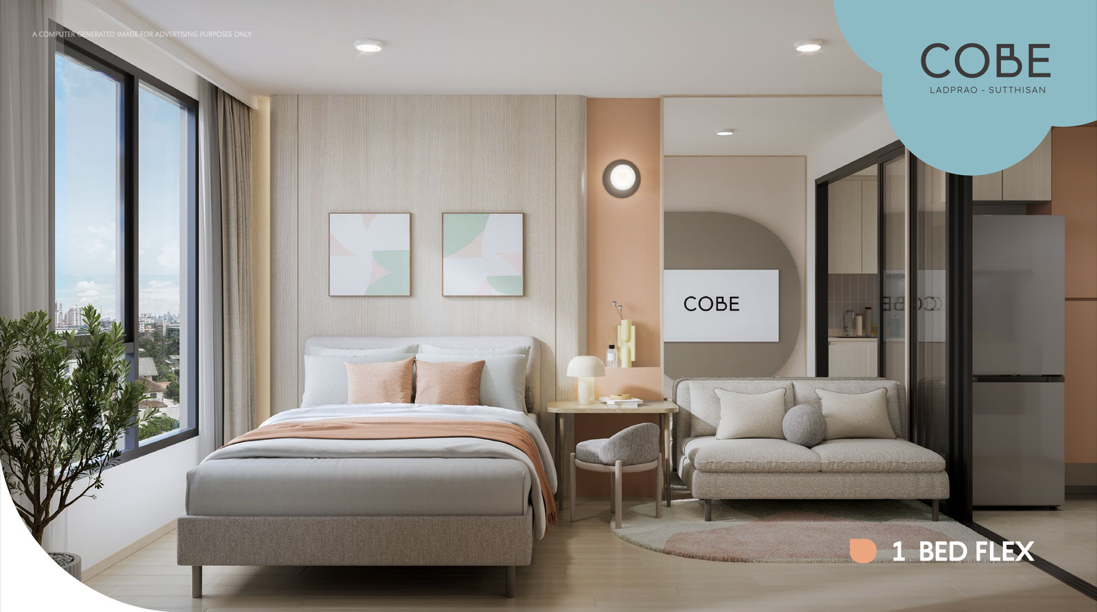ถูกกว่าเช่า! ขาย COBE ลาดพร้าว-สุทธิสาร 1 Bed Flex แต่งครบ 2.2 ล้านเท่านั้น ✨ – รูปที่ 2