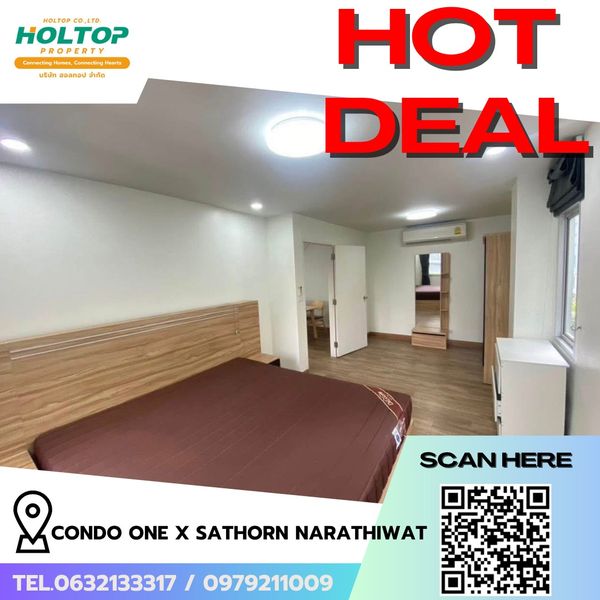#R10376  🎉 210669 ให้เช่าคอนโด Condo One X Sathorn Narathiwat