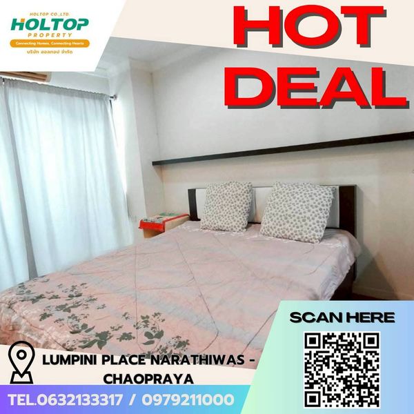 #L669🎉 160669 Condo for rent Lumpini Place Narathiwas - Chaopraya