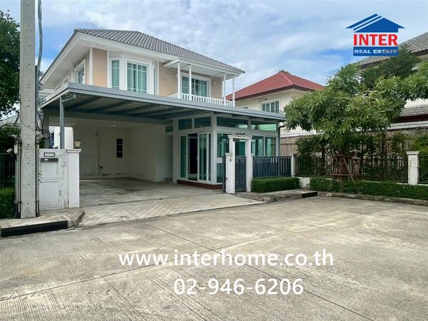 2-story detached house, 60.7 sq m, Chuan Chuen City Village, Watcharapol-Ramintra, Soi Khubon 27, Intersection 11, Ramintra Road, Khubon Road 27, Intersection 11, Bang Khen District, Bangkok