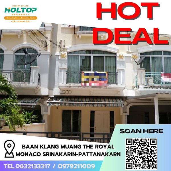 #R10341 🎉 200669 House for rent Baan Klang Muang The Royal Monaco Srinakarin-Pattanakarn.