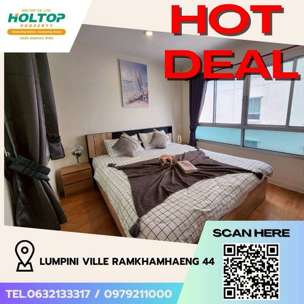 #L662🎉 150669 Condo for rent Lumpini Ville Ramkhamhaeng 44