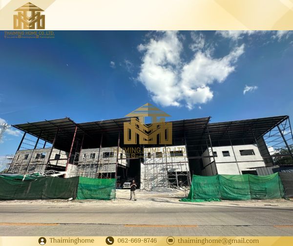 ปล่อยเช่าโกดังสร้างใหม่ ติดถนนใหญ่ ทำเลศักยภาพ สามารถทำหน้าร้านหรือโชว์รูมได้ เขตคลองสามวา กรุงเทพมหานคร (TW07-2526)