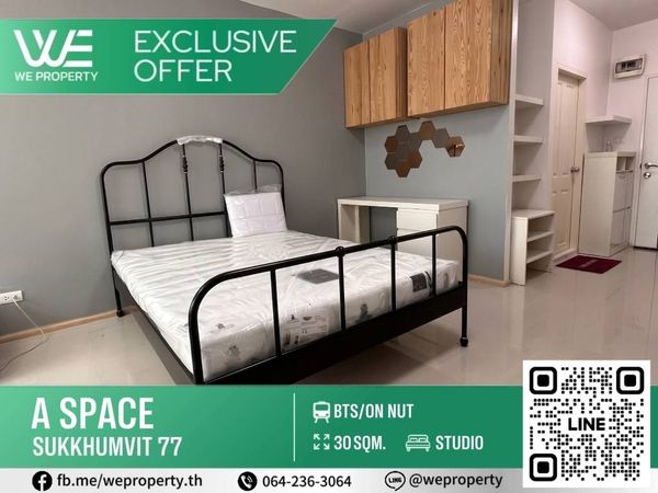 Beautiful room, good location, fully furnished⭐A Space Sukhumvit 77 (A Space Sukhumvit 77)