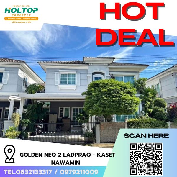 #R10345 🎉 200669 House for rent Golden Neo 2 Ladprao - Kaset Nawamin.