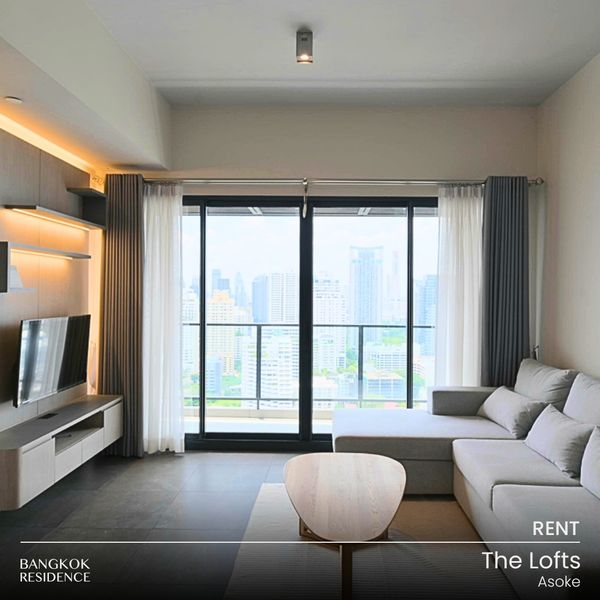 เช่าคอนโด ⭐ The Lofts Asoke 2นอน 86ตร.ม. 70k 💚 ยูนิตสวย ว่างให้เช่า ใกล้ MRT เพชรบุรี 