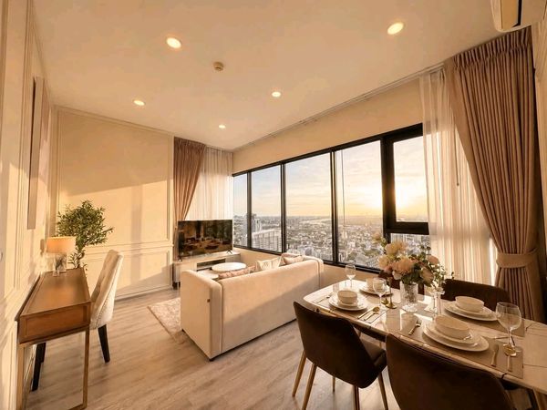 ✨🚇 2 bedrooms, city view and Bang Krachao water curve | Wide room 54 sq m. Fully furnished, ready to move in.