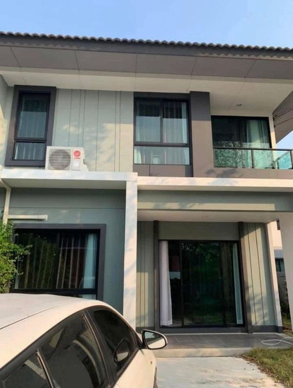 2-story twin house for rent, Khanasiri Village, Salaya, Pinklao, Phutthamonthon Sai 4, area 35 square wah, 4 bedrooms, Sala Sala Subdistrict, Bang Kruai District, Nonthaburi Province.