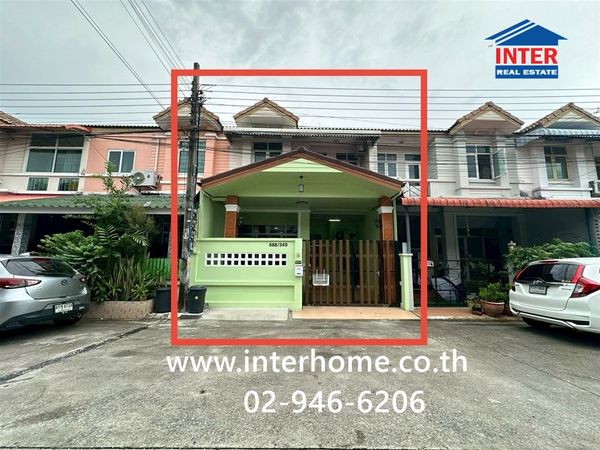 Townhouse, 2 floors, 22.7 sq m, Ruenrudee Village 5. Ramintra-Hathairat Near Fashion Island Near Hathaimit Market Hathairat Road, Ramintra Road, Khlong Sam Wa District, Bangkok