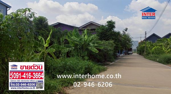 ที่ดินเปล่า 61 ตร.ว. ที่ดิน ซอยร่วมใจ1/2 ถนนรังสิต-ปทุมธานี ถนนเลียบคลองเปรมประชากร เมืองปทุมธานี ปทุมธานี