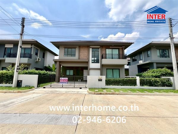 2-story detached house, 52.3 sq m, Venue Flow Village. Tiwanon-Rangsit Opposite Bang Chak gas station, Tiwanon Road, Rangsit-Pathum Thani Road. Mueang Pathum Thani, Pathum Thani