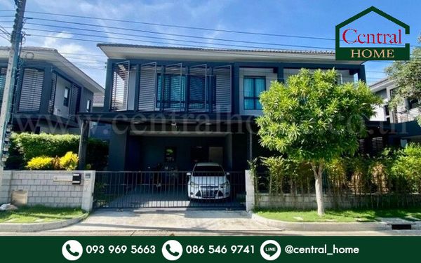 Single house, Centro Bangna - King Kaew, including furniture, beautiful house, ready to move in, lowest price in the project.