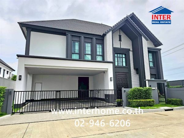 บ้านเดี่ยว 2 ชั้น 109.7 ตร.ว. เดอะ ซิตี้ รามอินทรา – วงแหวน 2 ใกล้ทางด่วนด่านจตุโชติ และโรงเรียนนวมินทราชินูทิศ เบญจมราชาลัย ถนนเลียบมอเตอร์เวย์ เขตคลองสามวา กรุงเทพมหานคร