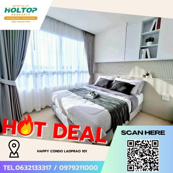 #Z5837💥 120669 🔥 Condo for sale Happy condo ladprao 101