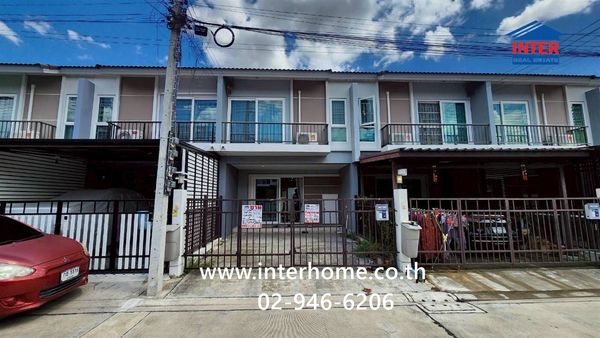 Townhouse, 2 floors, 19.5 sq m, Novo Ville Village, Phutthasakhon, near Suan Luang Krathum Baen Market, Phetkasem Road, Suan Luang Road, Krathum Baen, Samut Sakhon.