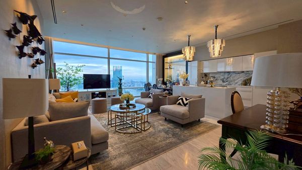 ❖ Prime Location ❖ ชั้น 35+ 141.00 ตร.ม. | 2 ห้องนอน 3 ห้องน้ำ | ใกล้รถไฟฟ้า BTS สะพานตากสิน 6 นาที, เอเชียทีค เดอะ ริเวอร์ฟรอนท์ 5 นาที
