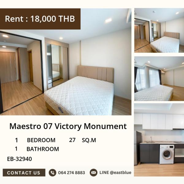 Ultra-Modern 1BR Condo at Maestro 07 - Prime Victory Monument Location! 🏙️🔑

Live Luxe for Just 18K - Walkable to BTS & Top Amenities! 0642748883