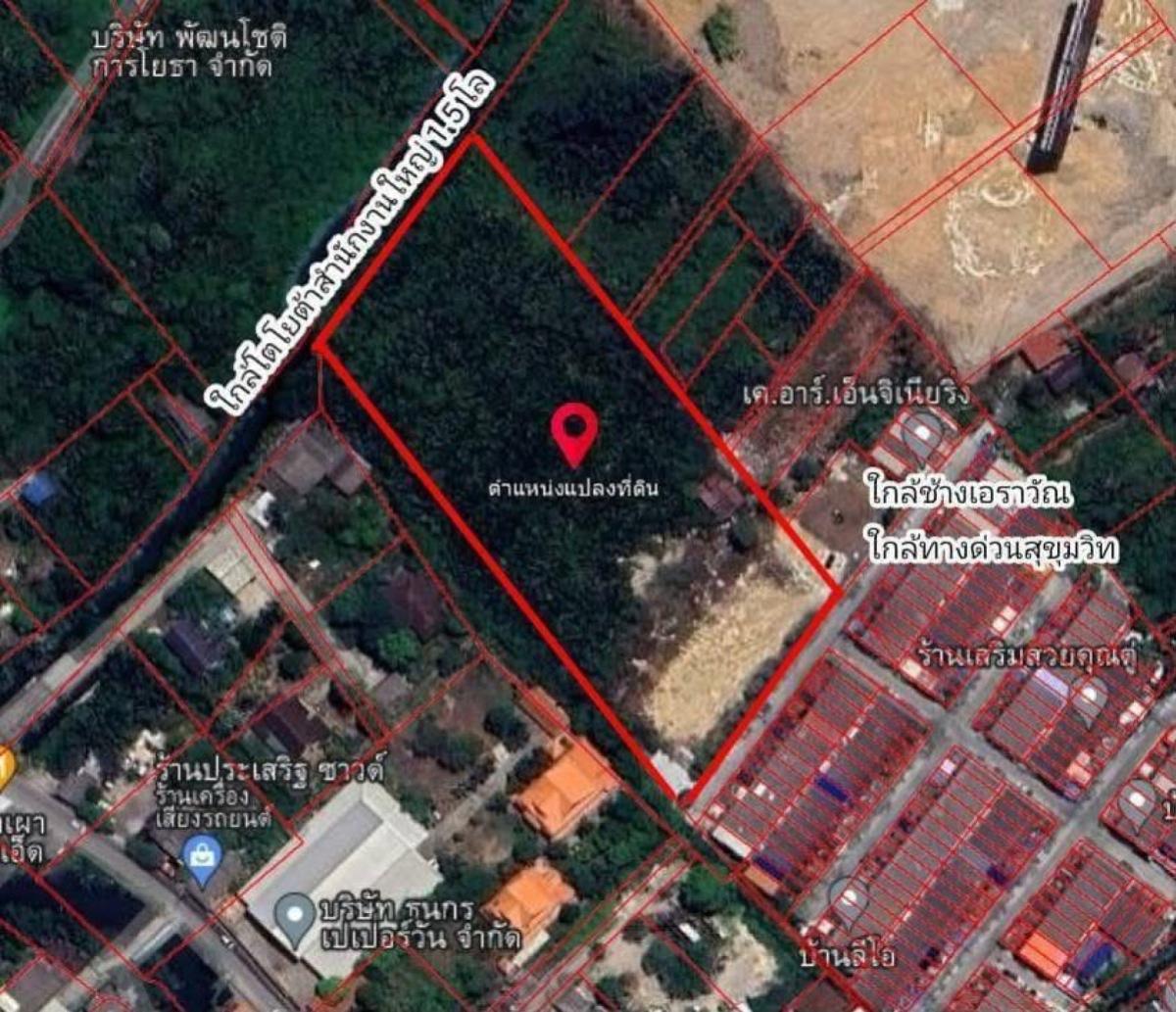 ขายขาย ที่ดิน 7 ไร่ ผังสีเหลือง ใกล้ทางหลวงหมายเลข 9 - ถ.กาญจนาภิเษก , BTS ช้างเอราวัณ, Toyota สำนักงานใหญ่   ปากน้ำ เมืองสมุทรปราการ สมุทรปราการ CX-160470