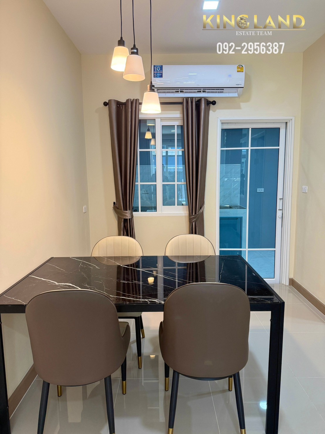 #2-story townhome for rent, Golden Town Village, Golden Town Future-Rangsit, 3 bedrooms, 2 bathrooms, 4 air conditioners, with furniture, fully furnished, near Future Park Rangsit, 10 minutes, near Bangkok University. Convenient travel 💰Rental price 18,00 – รูปที่ 3