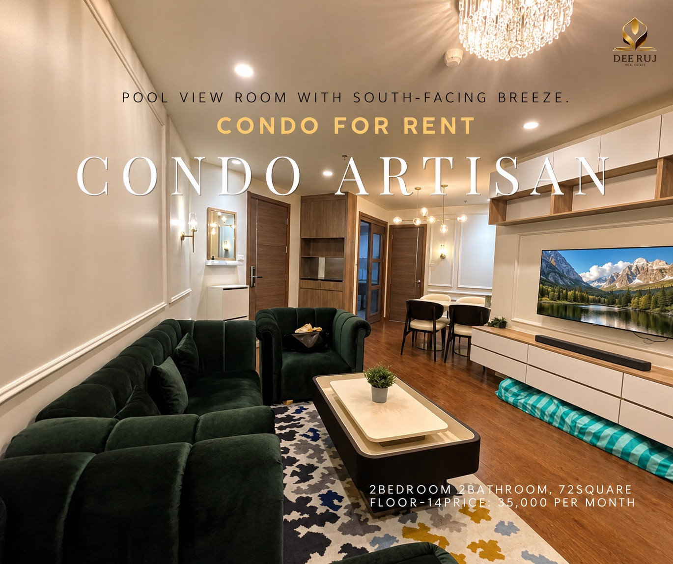 🏙️✨ FOR RENT | 2 Bedroom 
Artisan Ratchada ✨🏙️

คอนโดพร้อมอยู่ ห้องใหญ่ ฟังก์ชันครบ วิวสระว่ายน้ำ บนทำเลศักยภาพใจกลางรัชดา