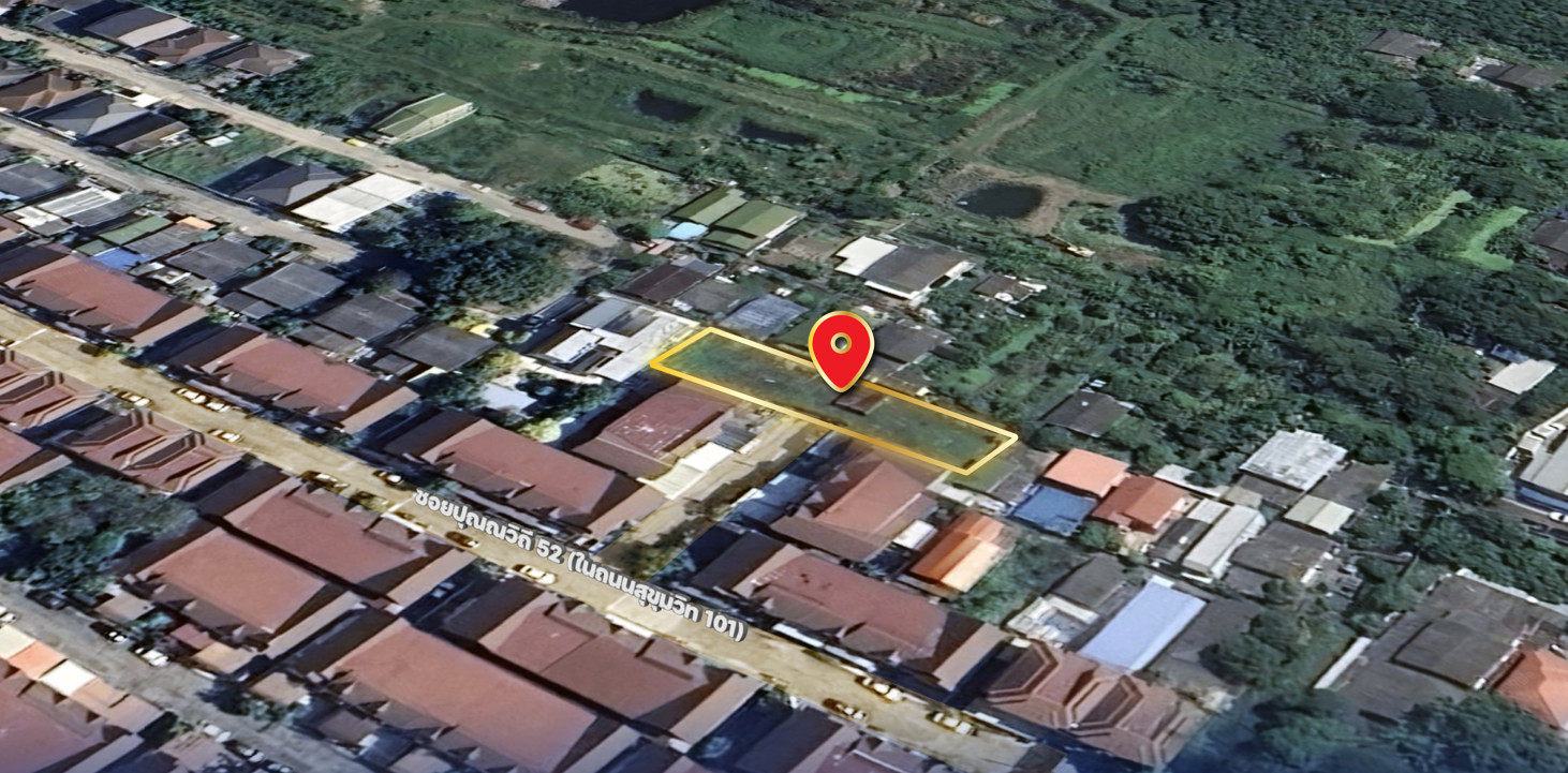 Land for rent, Sukhumvit 101, BTS Punnawithi, 159 sq m, no flooding, road width 8 meters. – รูปที่ 2