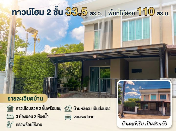 🔥 ขายทาวน์โฮมสวย หมู่บ้านพฤกษาวิลล์ 92 อ่อนนุช-สุวรรณภูมิ (ลาดกระบัง 14/1) 