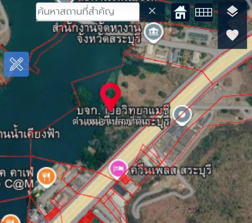 🔥 Whole plot for sale, land next to Mittraphap Road, outbound, 49 rai, Mueang Saraburi District, width 419 meters!