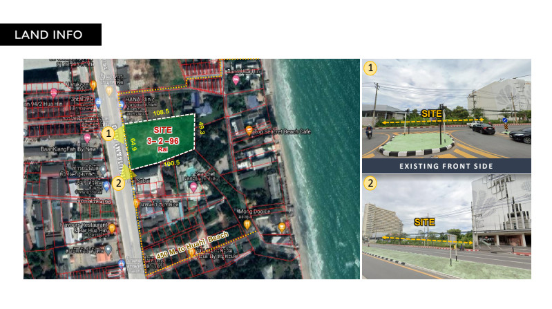 📍 Land Opportunity | Hua Hin, next to Phetkasem Road. Land with potential location on Hua Hin's main road.